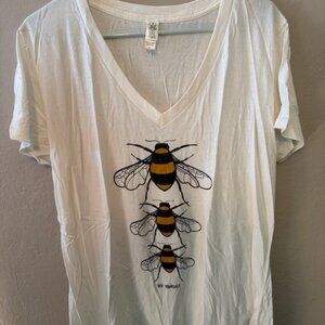White t-shirt - "Bee Yourself"